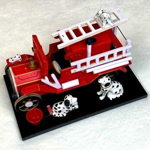 Fire Truck with Dalmatians Music Box by Berkeley Designs